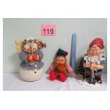 Vtg Elf - Resign Snowman & Gnome