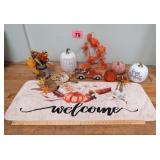 Fall Welcome Mat - Ceramic Pumpkins & More
