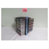 CD Holder w/ 70+ Music CD's