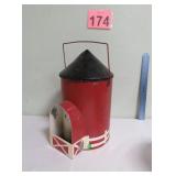 Vintage Metal Barn Style Bird Feeder
