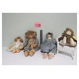 Primitive Dolls Collection Hand Crafted