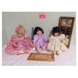 Marie Osmond Porcelain Dolls, Mirror, Wall Hanging