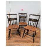 Nice Set Of 3 Hitchcock Chairs