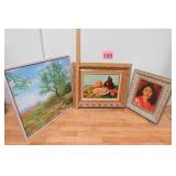 Oil On Canvas Framed Paintings