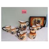 New Pitcher w/ 4 Mugs - Tray & More