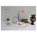 Vtg Oil Lamp - Vase & More