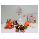 Halloween / Fall w/ Porcelain Pumpkins & More