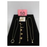 Gold Tone Jewelry - Necklaces, Bracelets, Earrings