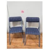 Pair Of Padded Folding Chairs
