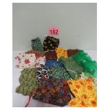 Assorted Fabric Draw String Bags