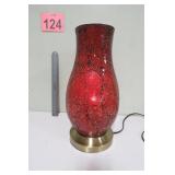 Red Crackle Glass Accent Lamp 15' Tall