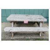 Childrens Size Wood Picnic Table 45' Long