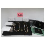 Necklace Lot w/ Glass Hearts & More