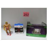 Vtg He-man, Hallmark Ornament & She / Hulk Set