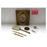 Vtg Brush - Keepsake Box & More