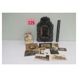 Antique Heavy Frame & Black & White Photos