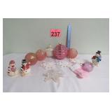 Pink Christmas w/ Jim Shore Snowman & More