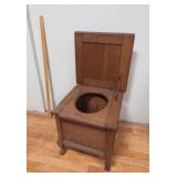 Antique Wood Potty Box