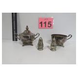 Silver Plate Creamer, Sugar -  S&P Set