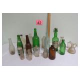 Lg Lot Vtg Glass Bottles & Soda Bottles