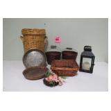 Basket w/ Lid - Pie Pan- Popcorn Bowl