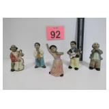 Hand Painted Porcelain Jazz Band 5' Figures