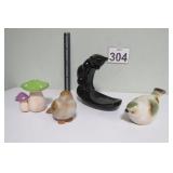 Haeger Cat Soap Dish, Porcelain Birds & More