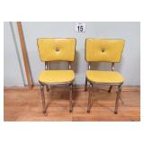 Pair Of Child's Circle Back Vintage Chairs