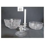 Crystal Bowls - Candle Stick Holders