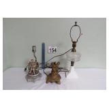 Lamps & Guilded Lamp Base