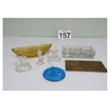 Fenton Amber Glass - Candle Stick Holders & More