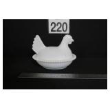Indiana Milk Glass Hen-on Nest