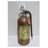 Vtg Brass Fire Extinguisher