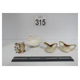 Vtg Ardalt Dish, Vase & More