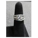 .925 Sterling & White Topaz Ring Set