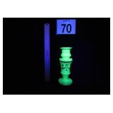 Vintage Opaline Uranium Art Glass Vase