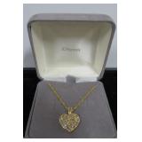 14kt AP & Diamond Necklace 24' 6.0 Grams