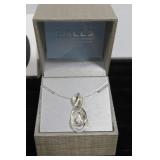 New .925 Sterling & Diamond Infinity Necklace