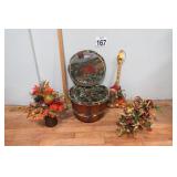 Fall Decor & Basket w/ Padded Lid