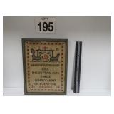 Vtg Embroidery Sampler ' Friendship' Framed