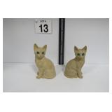Vtg Heavy Ceramic Siamese Cats 7' Tall