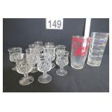 Hazel Atlas - Crystal - Thumbprint Goblets