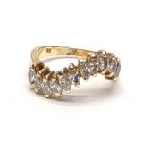 18K Gold Marquise Diamond 1.32 ctw Ring (sz 6.25) 18K Gold Marquise Diamond 1.32 ctw Ring (sz 6.25)