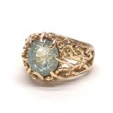 14K Gold & Green Beryl Freeform Ring (sz 3.5) 14K Gold & Green Beryl Freeform Ring (sz 3.5)