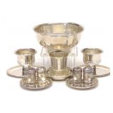 13 pc Sterling Silver Bowl, Cup, Shakers & Trays 13 pc Sterling Silver Bowl, Cup, Shakers & Trays