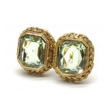 14K Gold & Green Feldspar Earrings 14K Gold & Green Feldspar Earrings