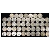 47 40% Silver Kennedy Half Dollar US Coins 1965-69 47 40% Silver Kennedy Half Dollar US Coins 1965-69