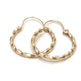 14K Yellow Gold Twist Hoop Earrings (17mm wide) 14K Yellow Gold Twist Hoop Earrings (17mm wide)