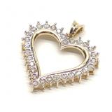 10K Gold & Diamond 0.45ctw Heart Pendant 10K Gold & Diamond 0.45ctw Heart Pendant
