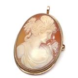 Antique 10K Gold Carved Cameo Brooch / Pendant Antique 10K Gold Carved Cameo Brooch / Pendant